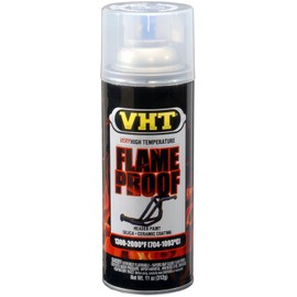 VHT SP115-6PK Flameproof Coating Very High Heat Spray Paint – Clear Satin Finish – 11 oz Aerosol Can, 6 Pack