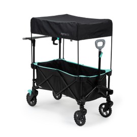 Summer Infant Ingenuity Pop 'N Ride Lightweight Stroller Wagon - Face-to-Face Seats for 2 with 3-Point Harnesses & Sun Canopy