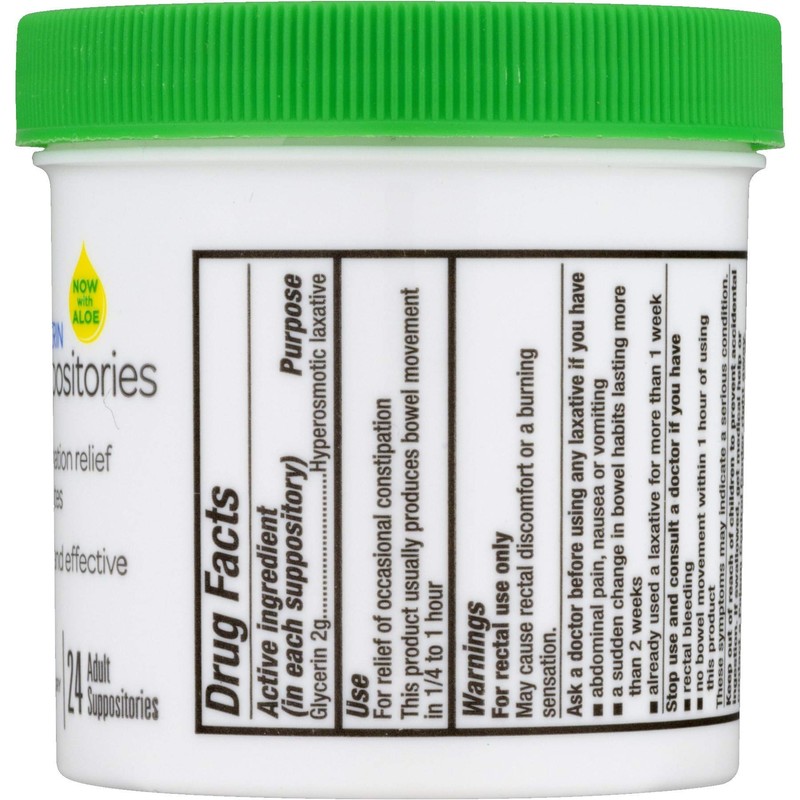 Fleet Suppos Adult Size 24s Fleet Adult Glycerin Suppository Laxatives
