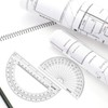 eBoot Plastic Protractor Protractor 180 Degrees, 4 Inch and 6