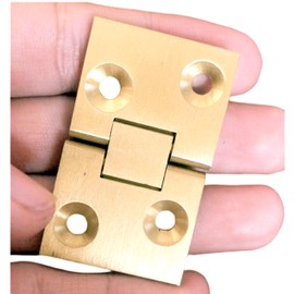 Pair of Brass Flap Hinges Table Folding Flip Top Hinge,Brass Butler Tray Hinges Flip Concealed Furniture Hardware (50mmX30mm)