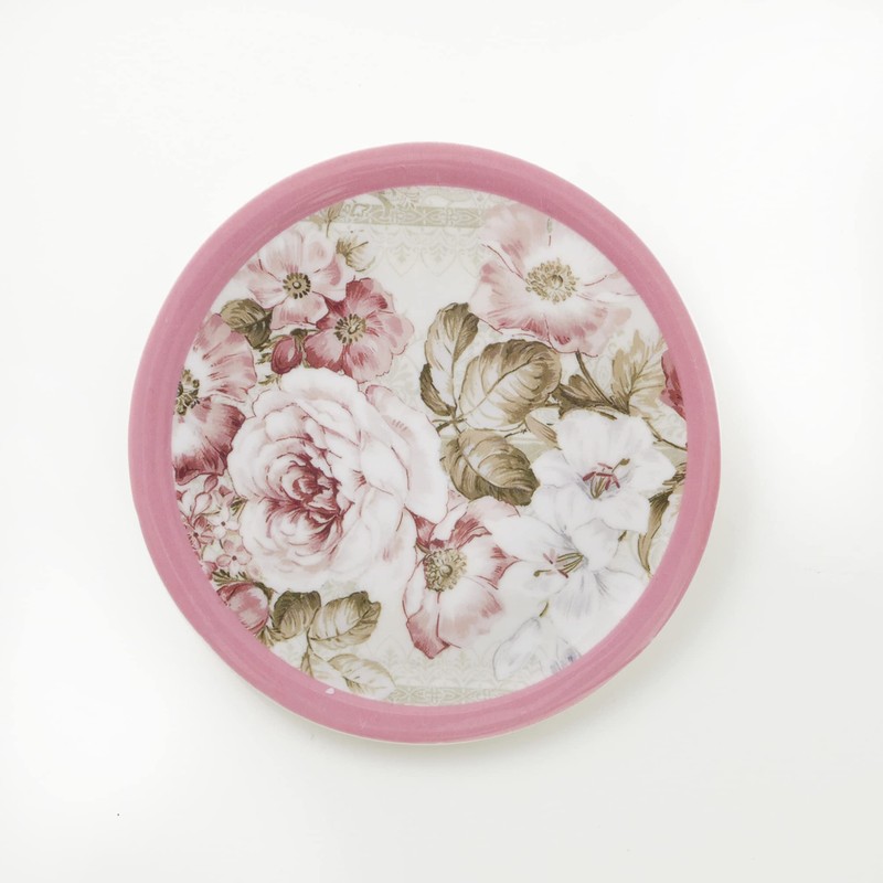Royal Arden 57665 Coaster, Set of 6, Rose Pattern, Dolce
