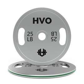 Olympic Weight Plates Grip Barbell: 2 Inch Standard Calibrated Weight Plates for Strength Training and Weightlifting in Home Gym Single Pair and Sets (Green-25LB-Pair)