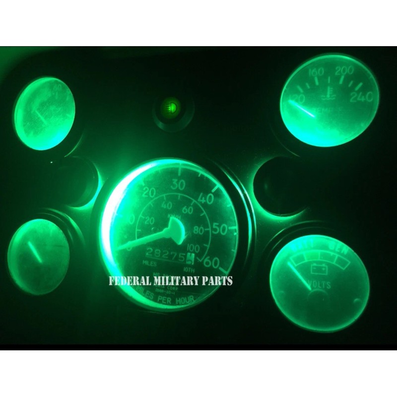MILITARY HUMVEE Dash light bulbs 2 GRN BRIGHTEST bulb 24V