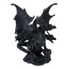 Gothic Faux Stone Ancient Legendary Five Headed Dragon Hydra Roaring