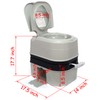 HTTMT- Gray 24L Advanced Portable Toilet Flush Camping Travel Outdoor