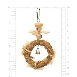 Pervue Pet Products Naturals Sound & Movement Crown Bird Toy,4" L x 1 1/2" W x 8" H