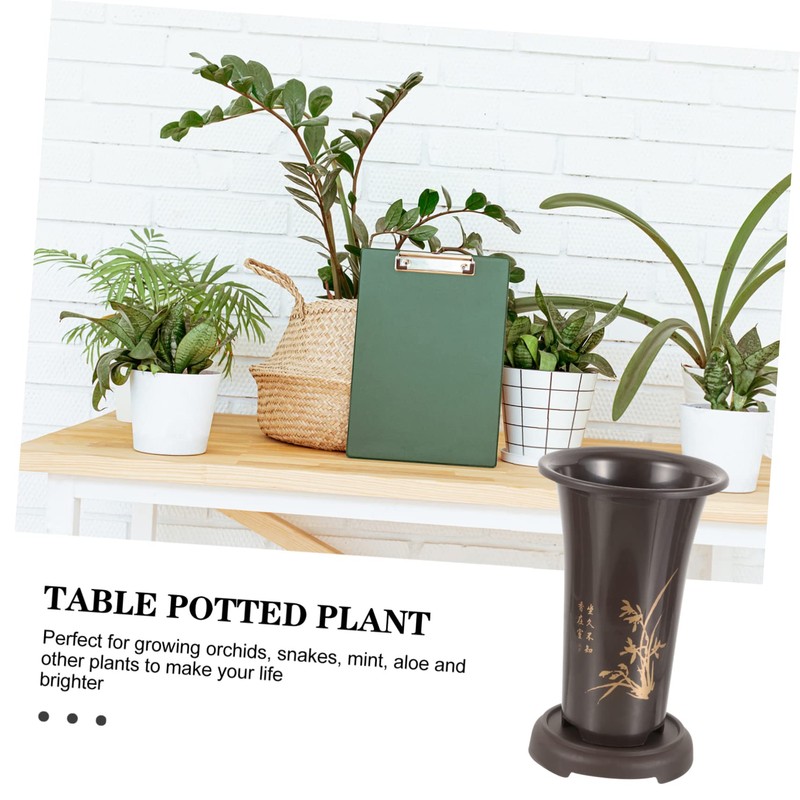 SUPVOX Terracotta Orchid Pots 2 Pack Large Ceramic Planters Home
