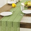 ZeeMart Macrame Style Boho Table Runner, Sage Green Table Runners