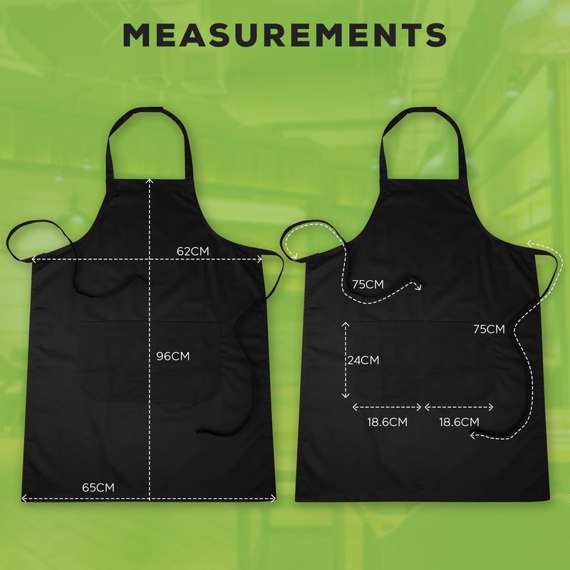 Bronta Mill Plain Unisex Chef Work DIY Apron with Twin