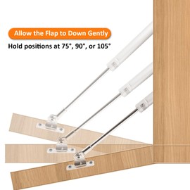 HBL' 2 Pack 200N/44LBS Drop Down Gas Struts for Drop-Front Desk Downward Slowly Such as Fold-Down Desk, Flap Lid