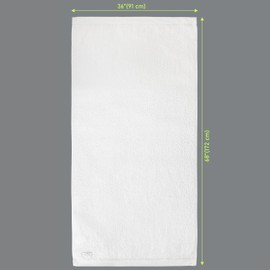 Softerry Ecolinen Organic Cotton Bath Towel Set - 100% Soft Combed Cotton - Extra Absorbent and Durable - 650 GSM - Luxury Hotel & Spa Quality - Fade Resistant - Eco Friendly (2 Bath Sheet, White)