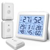 AMIR Indoor Outdoor Thermometer, 3 Channels Digital Hygrometer Thermometer with
