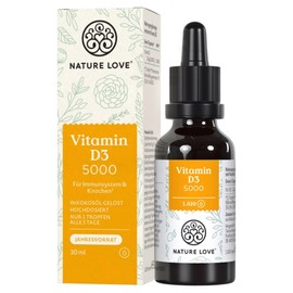 네이처 러브 Nature Love 비타민 D3 5000 IU 드롭 30ml Nature Love Vitamin D3 5000 IU Drops 30ml