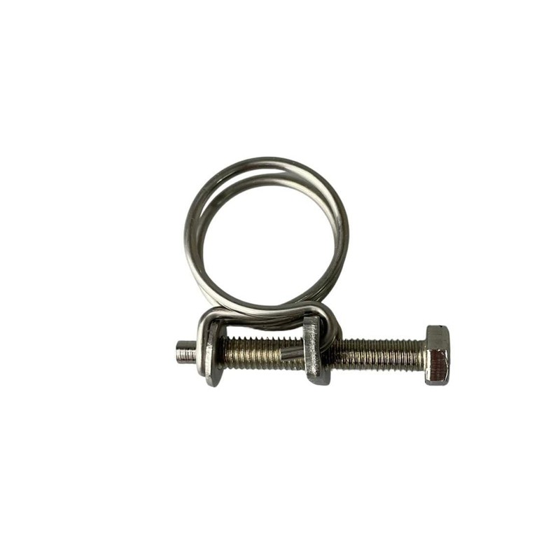 Stainless Steel Double Wire Hose Clips 18-22mm Pond Pipe Screw