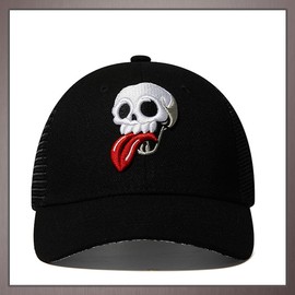 One Limitation CP368 Mesh Cap, Skull, Skull, Skull, Hat, Running, Outdoors, Men's, Women's,, Black