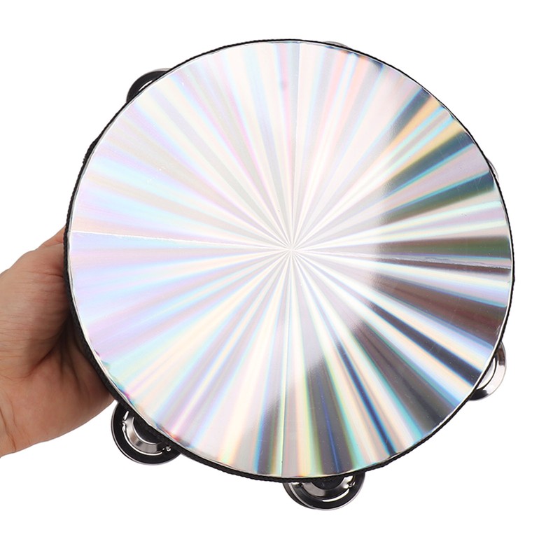 Tambourine Double Row Jingles Drum Metal Bell Handheld Drum Kids