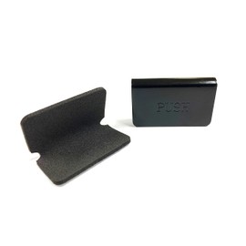 Glass Door Catch Plate in Black - 10 Pack