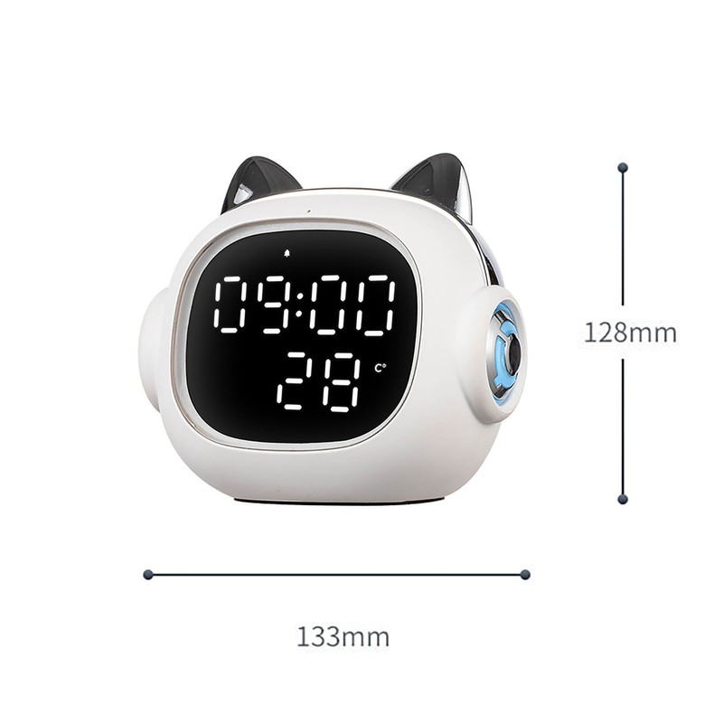 Intelligent Mini Alarm Clock with Bluetooth Speaker Night Light Cute