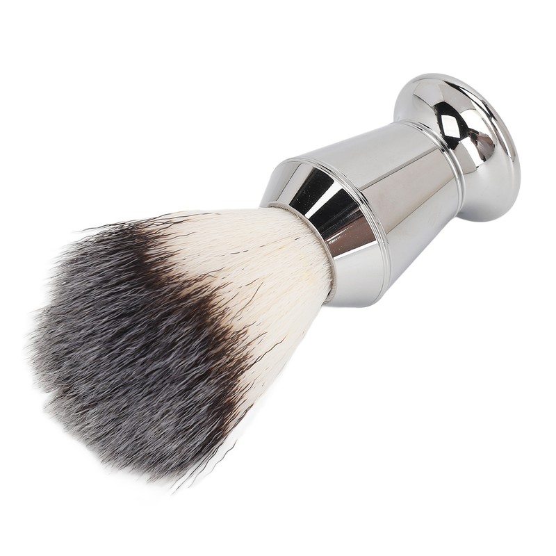 Beard Foam Brush Fine Synthetic Bristles Stainless Steel Fast Dry