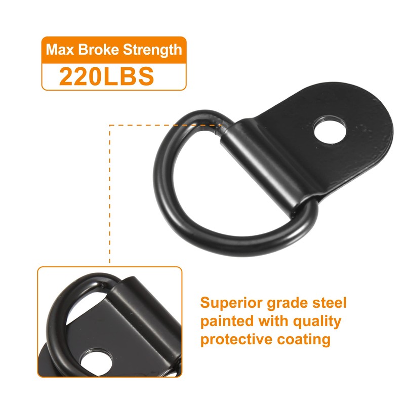 X AUTOHAUX D-Ring Tie Down Anchor D-Ring Anchor Lashing Rings