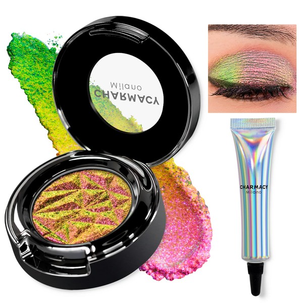 CHARMACY Duochrome Eyeshadow, Insane Shifters Chameleon Eyeshadow, Creates High-Impact, Metallic