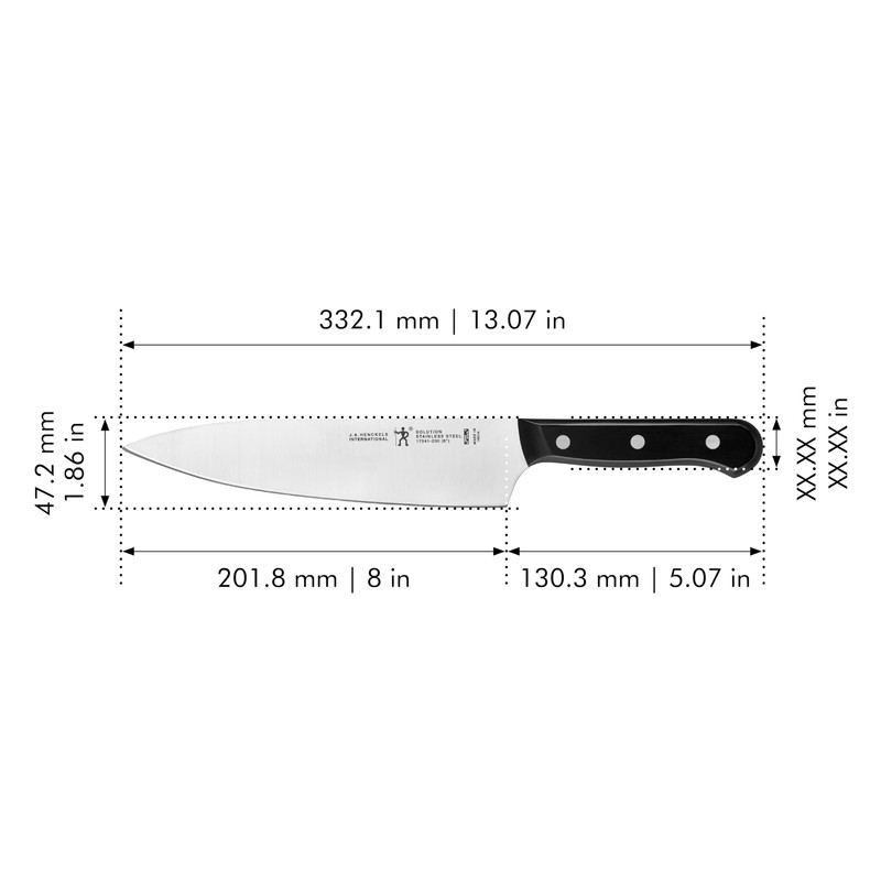 HENCKELS Solution Razor-Sharp 8-inch Chef Knife, German Engineered Informed by