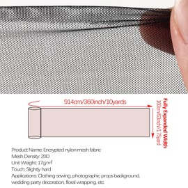 HAVII 63" x 10 Yards Black Tulle Fabric Ribbon Tulle Roll Bolt for Tutu Skirt Sewing Mesh Fabric Wedding Arch Drapes Birthday Party Decor Flower Wrapping Fabric