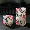 HAOMEJA Resin Flower Dice Set 7pcs/ Sharp Edged Polyhedral Dice/Apply