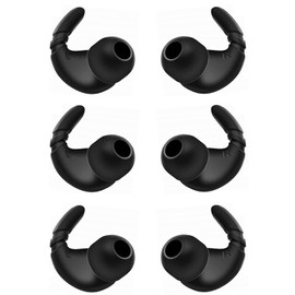 ALXCD Anti Slip Earhook Tips Compatible with Beats Studio Buds, 3 Pairs Anti-Slip Anti Lost Earbuds Hook Tips Sport Ear Tips, Compatible with Beats Studio Buds, Ear Hook Black