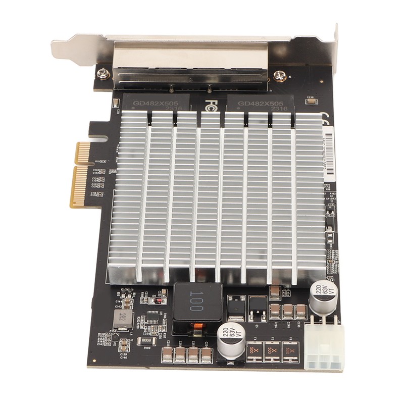 PoE Network Card 4 RJ45 Ports PCIe Slot 2.5G 30W