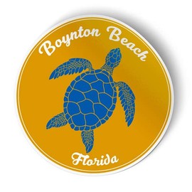 Squiddy Boynton Beach Florida Vacation Beach Town - Vinyl Sticker - Large Size (11" high)