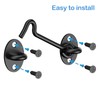 2 Pack Barn Door Latch Lock 3" Black Hook and
