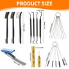 Tcipreay Carburetor Cleaning Kit 3 Double Head Brush 23 Needles