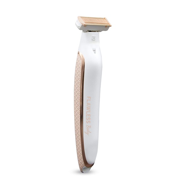 Finishing Touch Flawless Body Rechargeable Ladies Shaver and Trimmer, White/Rose Gold