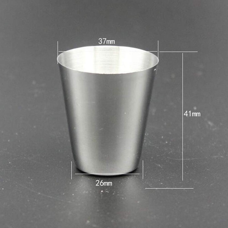 4 Pieces 30ml (1oz) Stainless Steel Shot Cups Shot Glass