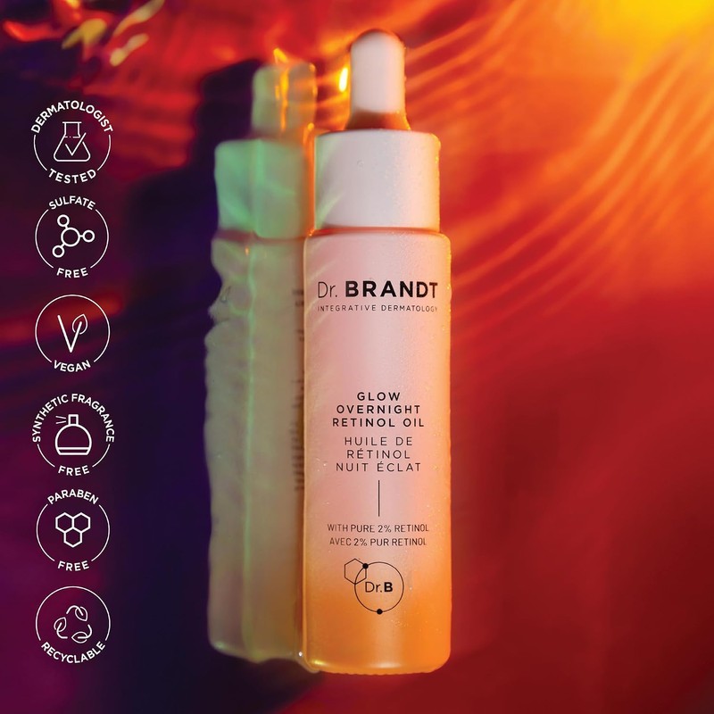 Glow Overnight Retinol Oil by Dr. Brandt for Women -