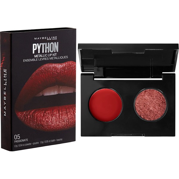 Maybelline New York Lip Studio Python Metallic Lip Makeup Kit, Passionate, 0.09 oz.