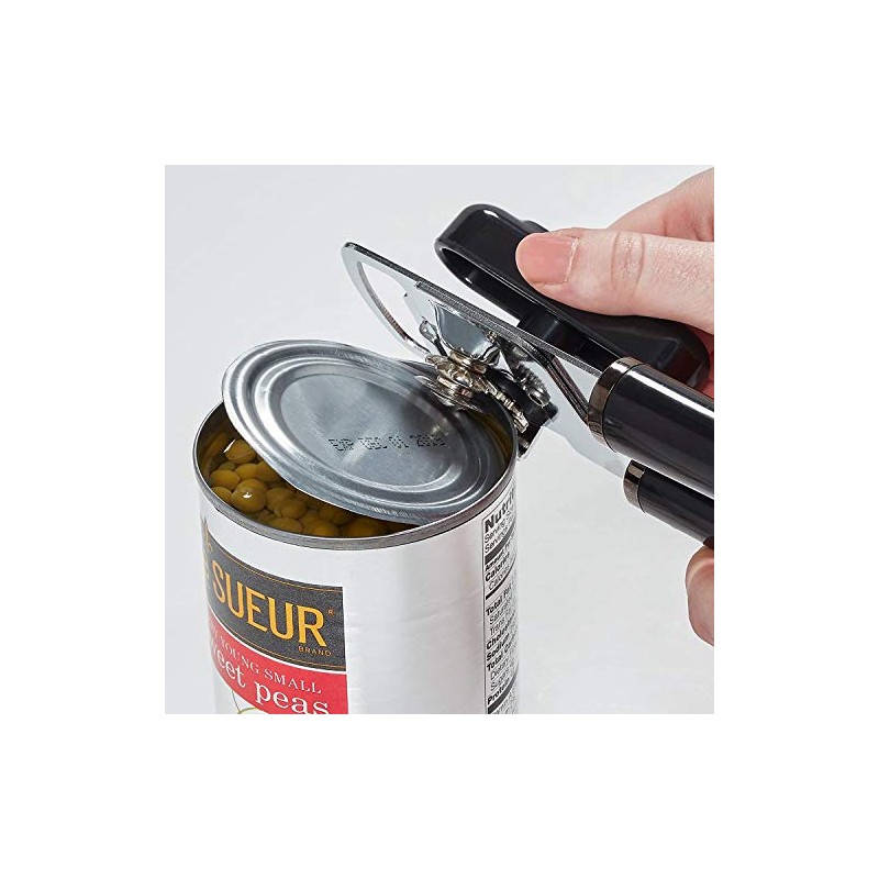 Farberware Professional Can Opener with Built-in Bottle Opener, 8-Inch, Black
