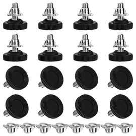 QIMEI-SHOP Furniture Feet, Adjustable Levelling Feet, Furniture Adjustment Screw, Adjustable Foot with T-Groove for Cabinets, Sofa, Tables, Chairs, Noise Reduction, M8, Pack of 16