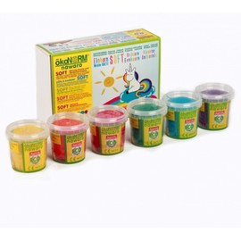 ökoNORM 79515 Nawaro Soft Modelling Clay 6 Colours Set Unicorn (Red, Orange, Yellow, Green, Cyan, Purple), Various, One Size, 1090 g