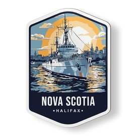 Nova Scotia Canada Halifax Badge Travel Magnet - Car Fridge Locker - 3.5"