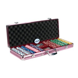 Ladies Rose Dice Chip Poker Set (500 Piece)