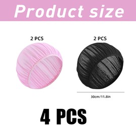 4 Stück Haarnetz zum Schlafen,Schlafhaube Haare Schützen,Haarschutz für Die Nacht,Haarnetze Mütze Mesh Schlafhauben,Bonnet Sleep Cap,Haar Haube zum Schlafen,Nachtschlafhaube Weiche für Damen Herren
