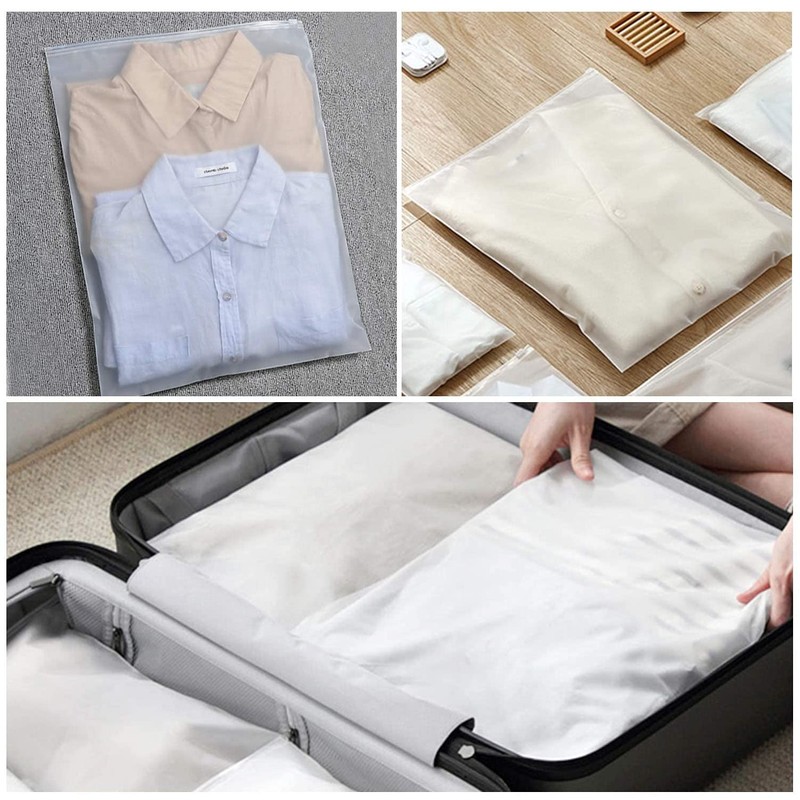 20 Pcs Thickened Frosted Plastic Garment Bags,40x30cm,Packaging Bag,Travel Accessories, Used