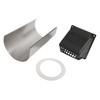 Deflecto Wide Mouth Dryer Vent Hood with Pipe, Bird Guard-Black