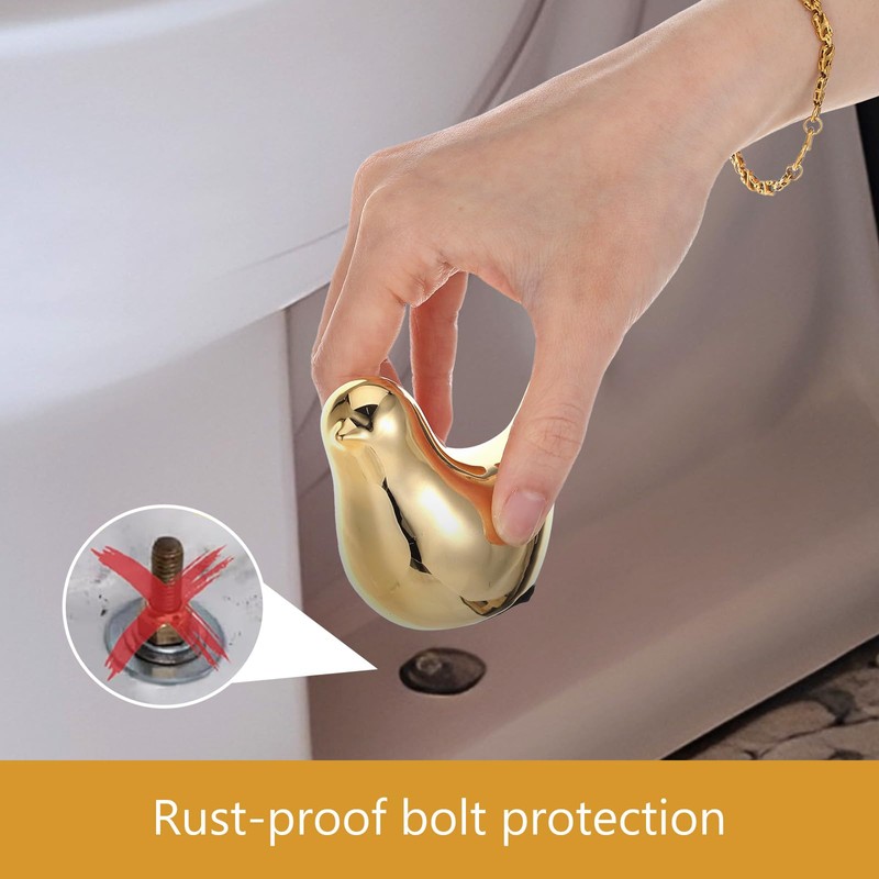 2Pcs Ceramic Toilet Bolt Covers, Gold Bird Replacement Toilet Screw