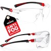 NoCry Clear Safety Glasses for Men and Women with Anti-Fog