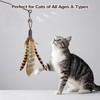 Adpartner Cat Wand Toys, 10-Pack Feather Teaser Cat Toy Set