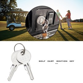 SING F LTD 2PCS Golf Cart Ignition Keys with 1PCS Key Ring 17063G1 Compatible with EZGO TXT Gas and Electric Golf Carts Replacement Spare Parts